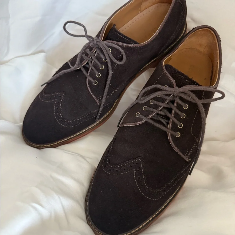 Cole Haan Franklin Classic Brown Suede Wingtip Lace Up Oxfords Men’s 10.5